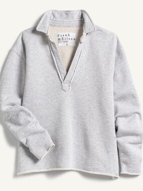 Frank & Eileen PATRICK Gray Melange vneck sweatshirt XS